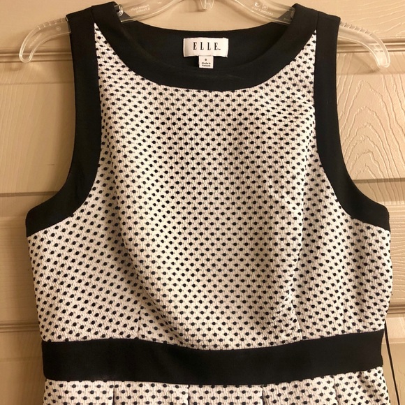Elle 🖤 Black and White Office Dress NWOT - Picture 4 of 6